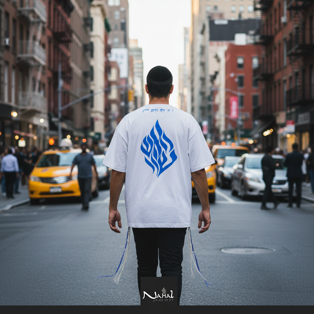 T-shirt Tsitsit Tehelet (Edition Flame)